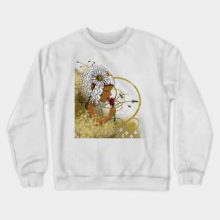 African American Girl and Rose Crewneck Sweatshirt